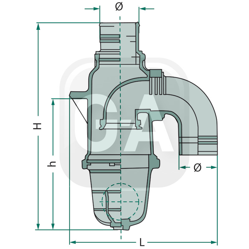 Siphon separateur